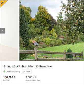 Grundstück verkaufen - Garten verkaufen - Wald verkaufen