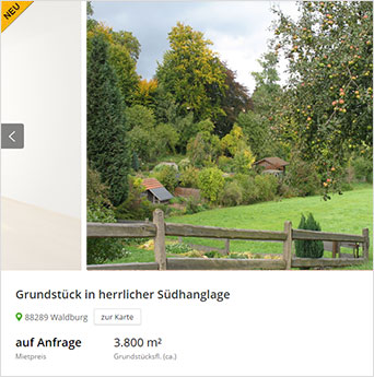 Grundstücke verpachten,  Garten verpachten